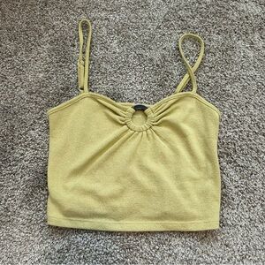American Eagle 70s style green tank top
